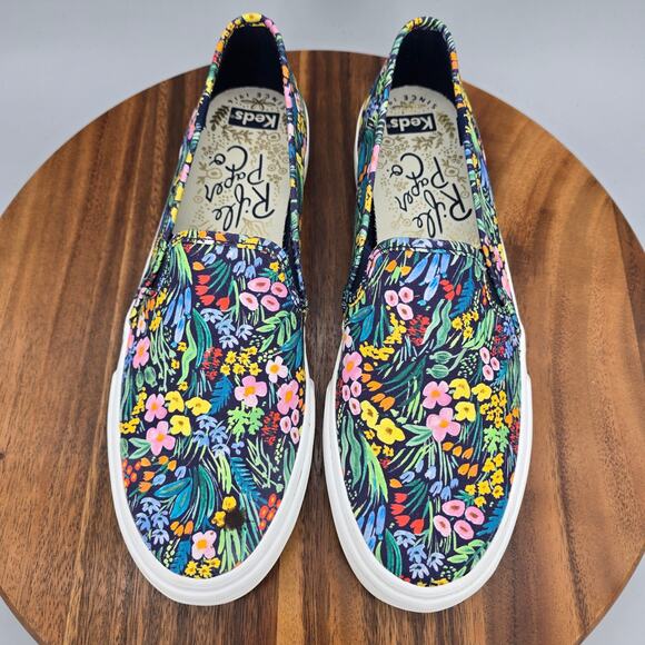 Keds x Rifle Paper Co Shoes Womens 11 Floral Double Decker Slip On Sneakers - Picture 6 of 8
